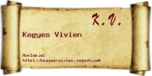 Kegyes Vivien névjegykártya
